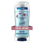 Secret Aluminum Free Deodorant for Women, Rose, 2.4 oz