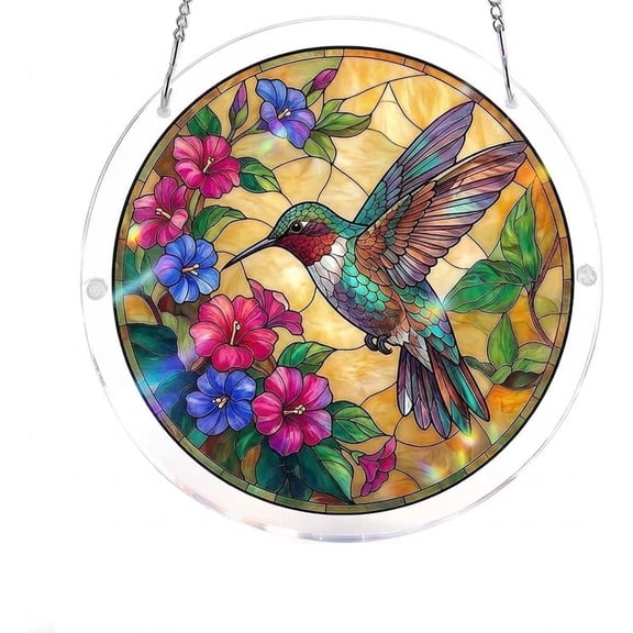 Acrylic Puzzle Suncatcher - 7.4in Jigsaw Sun Catcher Puzzles Pendant 83 Pieces Kits Home Decoration for Window Garden Hanging