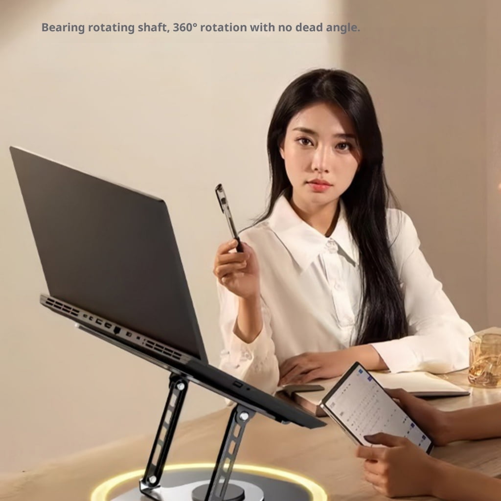 360°Rotating Laptop Stand Foldable Design Height MultiDevice Compatibility Notebook Risers Rack