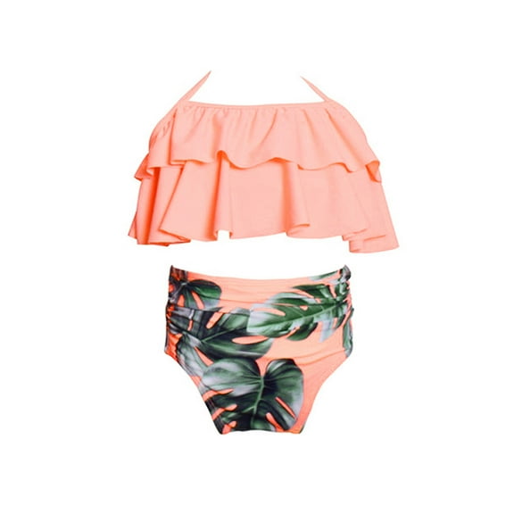 uublik Summer Toddler Girl Swimsuit Bathing Suit Bikini Sets Swimwear 2 Piece Summer Beach Outfit Top Shorts