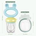 thumbnail image 7 of Baby Fruit Food Feeder & Mini Freezer Nibble Tray Combo, Breastmilk Popsicle Molds for Cooling Relief, BPA Free Silicone Feeder for Safe Infant Self Feeding, 4 Month+ (Pea Green), 7 of 7