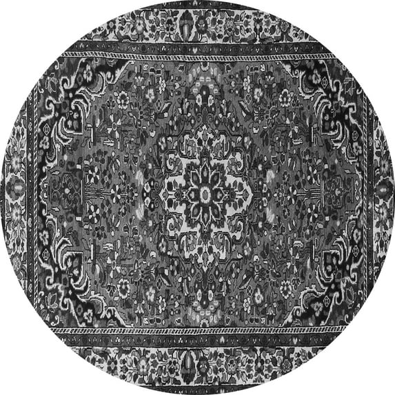 Ahgly Company Indoor Round Persian Gray Traditional Area Rugs, 5' Round
