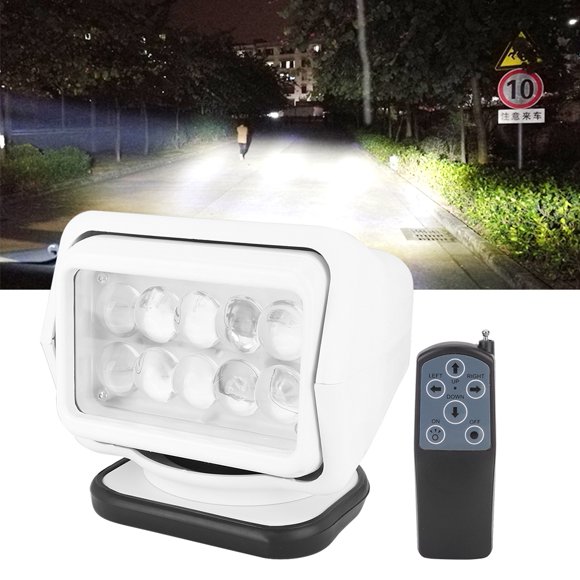50W LED White Remote Control Boat Car Searchlight Work Spotlight