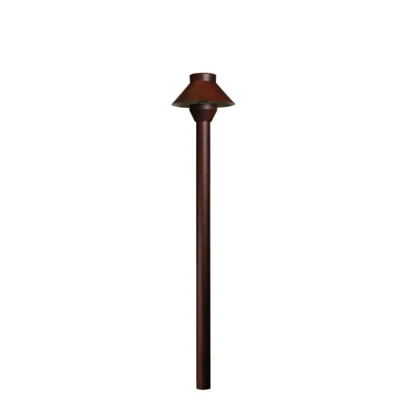 Best Pro Lighting's Cast Aluminum 20-Watt Small Hat Path Light in Rust Finish