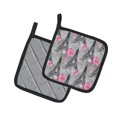 thumbnail image 2 of Carolines Treasures BB7503PTHD Aquarelle Fleurs Roses Eiffel Tour Paire de Porte-Pots, 2 of 3