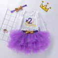 thumbnail image 2 of Tkrady Baby Girls' Clothing Sets New Holiday Long Sleeve Tops Four Layer Skirt with Headband 3 Pieces Set, Sizes 0-24 Months, 2 of 7