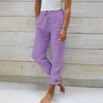 thumbnail image 2 of MEICHEN Essentials Summer Fashion Clothes for Women Cotton and Linen Embroidered Wide Leg Pants Spring Loose High Waist Straight Casual Pants for Women, 2 of 6