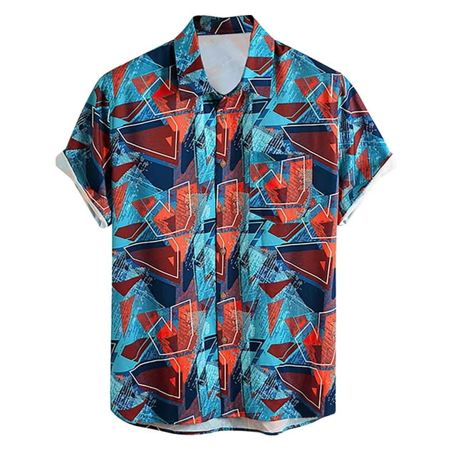 Birdeem Chemise Décontractée à Manches Courtes Style Vacances Hawaïennes pour Hommes