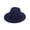 Navy Blue, variant on Unisex Woolen Felt Panama Hats Wide Brim Solid Color Fedora Cowboy Hats with Belt Buckle Ladies Fashion Jazz Cap