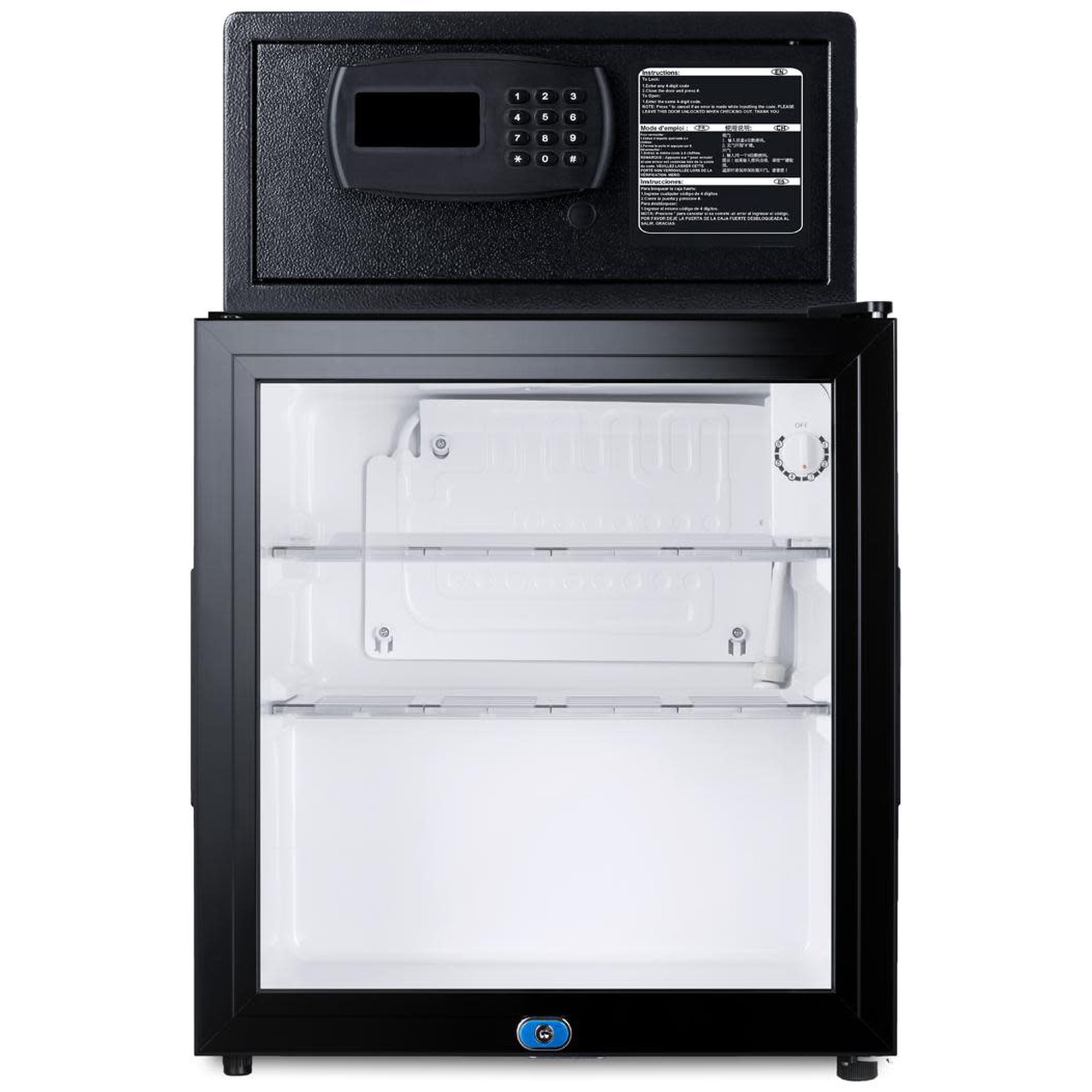 Summit Mbsafe 18" Wide 1.6 Cu. Ft. Compact Freezerless Refrigerator - Glass