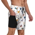 thumbnail image 2 of Balery Various Rooster Bañador para hombre, shorts de playa de secado rápido con entrepierna y forro de compresión-3X-Large, 2 of 6