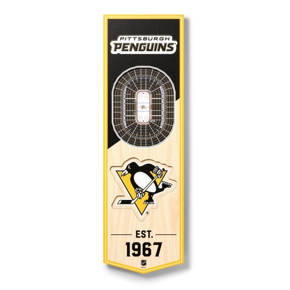 Pittsburgh Penguins 6'' x 19'' 3D StadiumView Banner