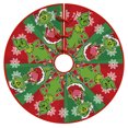 thumbnail image 2 of Falda para árbol de Navidad de Grinch, falda para árbol de Navidad con cuello de Merry Christmas, decoración navideña suave de estilo rústico, 2 of 8