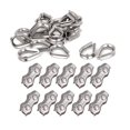 thumbnail image 1 of 30 Pcs Accessories: 20 Pcs 2Mm Wire Rope Cable Thimbles & 10 Pcs 3Mm Duplex Clips Wire Cable Rope Grips Clamps Caliper, 1 of 10
