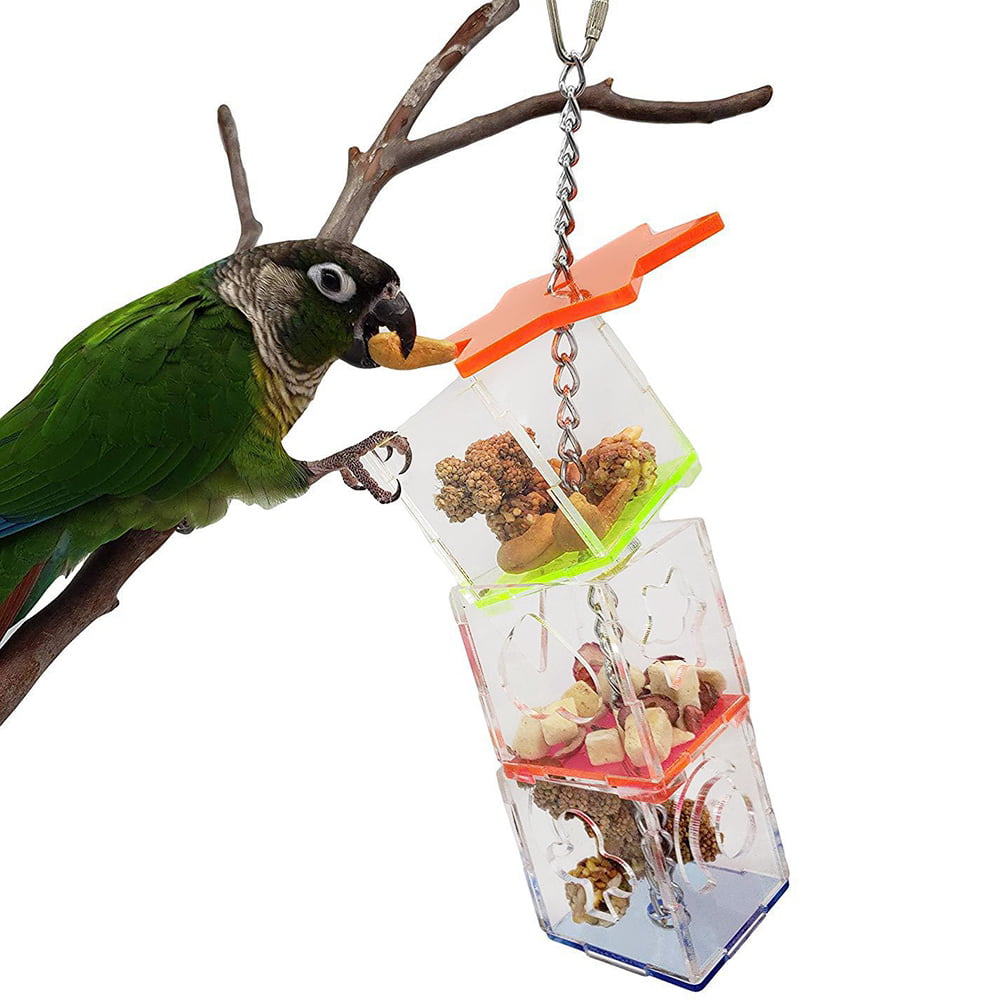 Zerodis Loofah Natural Chewing Toy for Parrot Bites Toy Chew Toy for Birds Cage Decoration 10 Pieces