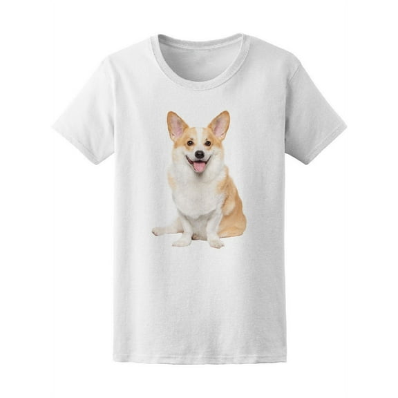 Welsh Corgi Smiling At Camera T-Shirt Women -Image by Shutterstock, Female Small