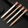 thumbnail image 2 of WSNIJFU Pineapple Pens Metal Ballpoint Pens Rose Gold Pens fo Office Supplies, 1.0 mm, Black Ink (12 Pieces), 2 of 7