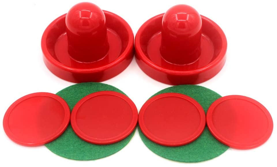 Blabroge Mini Air Hockey Pusher Goal Handles Paddles Red,Green 