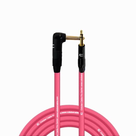 Coluber Cable - Right Angle 1/4" TS to 3.5 TRS Male - Pro Audio Connector