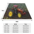 thumbnail image 3 of Salouo farm tractor Print Bed Blankets, Flannel Blanket Comfortable Air Conditioning Blanket Lightweight Blanket for Sofa Bed Travel & Couch-60"x50", 3 of 7