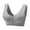 Grey, variant on Gyexs Women's Front Closure Bra Comfortable Tank Top Style Soft Cup Wireless Support for Mature Age, Beige, Size XXL