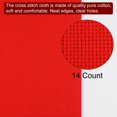 thumbnail image 4 of Unique Bargains 2Pieces 14 Count Cross Stitch Cloth 20 by 28 Inch Embroidery Fabric, Red, 4 of 6