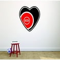 thumbnail image 1 of Custom Wall Decal : Wrestling Mat Heart Love Teen Boys Self Defense Fighting Bedroom Picture Art 20x30, 1 of 1