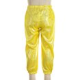 thumbnail image 4 of Sinleey Kids Girls Boys Glittery Metallic Harem Pants Hip Hop Latin Streets Casual Sweatpants Tighten Gold 160, 4 of 6