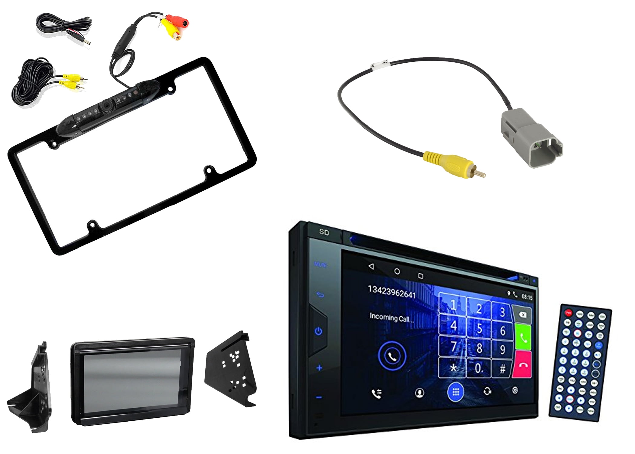 Pyle 2DIN Touchscreen Navigation WiFi Bluetooth CD Receiver, Metra
