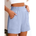 thumbnail image 4 of Shorts for Women Summer Casual Elastic High Waisted Wide Leg Cute Dressy 2026 Vacation Beach Clothes, M, 4 of 6