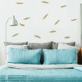 thumbnail image 5 of Unique Bargains Feather Shape Removable Peel and Stick Wall Decals Sticker Perfect Decor Office Living Room Gold 12pcs, 5 of 7
