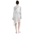 thumbnail image 2 of YiZYiF Lyrical Dance Dress for Women Sequins Long Sleeve Tulle Skirt Contemporary Dancing Clothes White M, 2 of 7