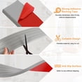 thumbnail image 2 of Threshold Ramps for Doorways Self-Adhesive Rubber Ramps for Door Threshold Rubber Door Threshold Ramp for Wheelchair Stroller Scooter Reducer Ramp (Gray, 3\u201d Wide x 10' Long), 2 of 7
