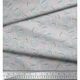 thumbnail image 3 of Soimoi Gray Poly Georgette Fabric Bubbles & Penguin Watercolor Print Fabric by the Yard 52 Inch Wide, 3 of 3