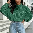 thumbnail image 5 of Tqcoqu Womens Polka Dot Zip Up Cropped Jackets, Lightweight Stand Collar Casual Trendy Fall Spring Outfits,Women's,Size S-XXL, 5 of 9
