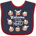 thumbnail image 3 of Inktastic Welcome to the Herd with Cute Black and White Holstein Cows Boys or Girls Baby Bib, 3 of 4