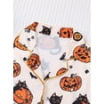 thumbnail image 5 of Ruiwill Halloween Girls Pajamas Pumpkin Print Girls Pajamas Fall Winter Soft Long Sleeve Lapel Neck Shirts With Pants 2 Pieces Pajamas Set Size 9-10 Years, 5 of 7