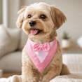 thumbnail image 2 of Pet Tuxedo Bandana with Bow Tie Adjustable Formal Dog Cat Suit Bib Scarf Cute Costume Accessory for Wedding Birthday Holiday Party Pet Photoshoots,1pack, 2 of 4