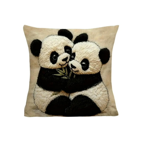 Série de Housses de Décor de Salon Koala Peluche Animal Coussin Éléphant Veau Court Panda Agneau Canapés pour Salon