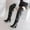 Black, variant on Wavsuf Winter Boots for Women on Knee High Tie Hip with High Heel Fashion Multicolor Shoes Size 43