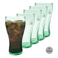 thumbnail image 2 of Juego de 12 Vasos de Vidrio Coca Cola 450 ml Libbey AJR Green Glass, 2 of 6