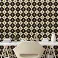 thumbnail image 2 of Ambesonne Fleur de Lis Peel & Stick Wallpaper for Home, Medieval Leaf Motif, 13"x100", Black White Dark Mustard, 2 of 5