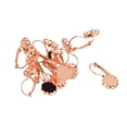 thumbnail image 3 of veasfak 12pcs Lever Back Earring Hooks Leverback Studs Blank Bezel Findings DIY Crafts Rose Gold, 3 of 6