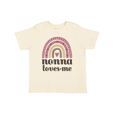 

Inktastic Nonna Loves Me Granddaughter Rainbow Gift Toddler Toddler Girl T-Shirt
