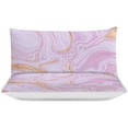 thumbnail image 3 of HAHDAXIA Marble Pattern Bedding Solid Comforter Set for All Seasons,3 Pieces(1 Comforter+2 Pillowcases),Soft Microfiber Bedding Set Full(79"x90"), 3 of 7