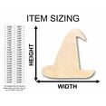 thumbnail image 2 of Unfinished Wood Witch Hat Silhouette - Craft- up to 46" DIY 24" / 1/4", 2 of 3