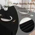 thumbnail image 2 of Shiyou-Noir Nappe Carrée, 52 x 52 Pouces, Résistante aux Taches et aux Plis Lavable en Machine Nappe en Polyester, Housse de Table en Tissu pour Table Carrée de Patio, 2 of 4