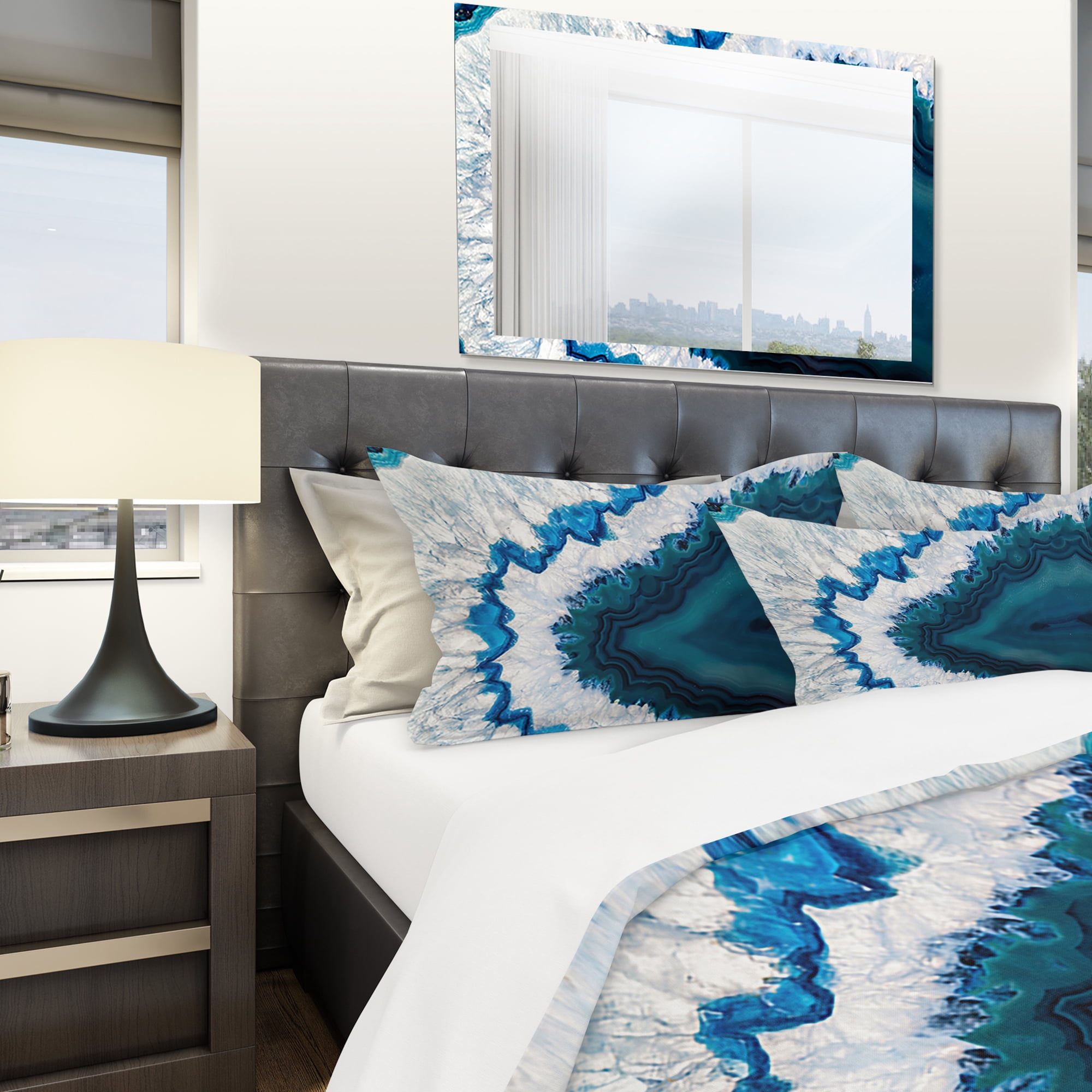 Designart 'Blue Brazilian Geode' Modern & Contemporary Duvet Cover Set