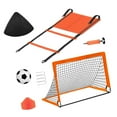 thumbnail image 2 of Portería de fútbol para niños para el patio trasero, red de fútbol, escalera de agilidad y conos, juego de equipo de entrenamiento de fútbol, 2 of 8
