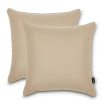 Classic Accessories Montlake FadeSafe Indoor/Outdoor Accent Pillows, 20 x 20 x 8 Inch, 2 Pack, Antique Beige